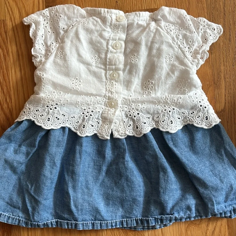 6M OshKosh Denim and Lace Dress